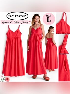 NWT Scoop Women’s Flowy Maxi Dress size Large